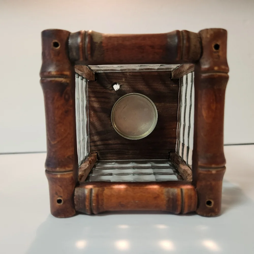 Wooden Square Tealight Holder